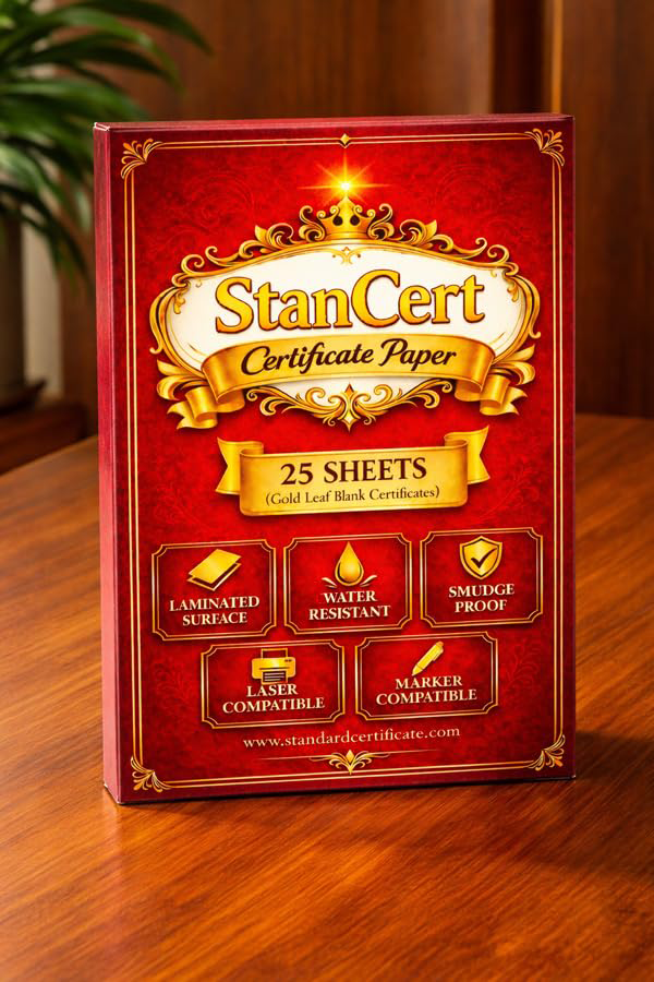 Elegant Golden Achievement Certificate