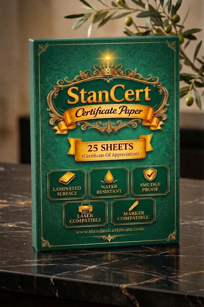 Security Gold Foil Certificate